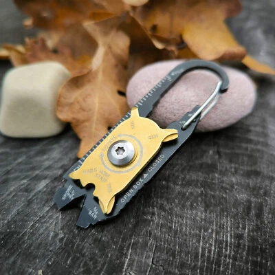 Mousqueton porte clés multifonction Camping - Rando - Voyage - Survie - Photo 1/4