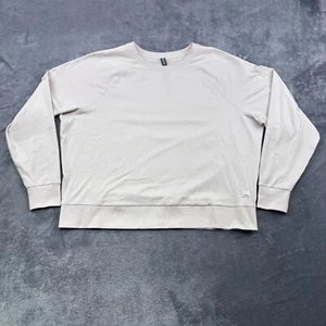 Vuori Sweatshirt Women Large Beige DreamKnit Halo Crew Neck Long Sleeve Pullover - Picture 1 of 21