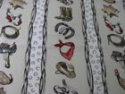 3Y Bloomcraft Cotton Decorator Fabric Cowboy Country Western Sheriff Horse Shoes