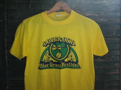 Новый из старых запасов новый DEADSTOCK винтажный 1978 70-х Дувр Огайо синий травы фестиваль футболка Ched S США - Изображение 1 из 4