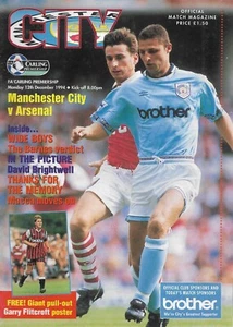 Manchester City v Chelsea 12th December 1994 Premier League - Picture 1 of 1