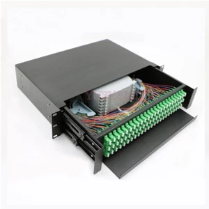 144 cores Fiber Optic ODF Terminal Box FTTH Box with Lc Apc Pigtail and Adapters - Picture 1 of 5