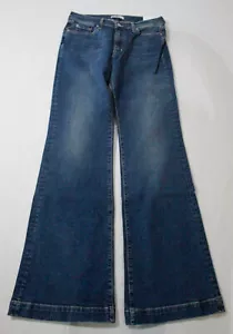 7 For All Mankind Women's Dojo Flare Leg Jeans CD4 New York Dark Size 30 NWT - Picture 1 of 6