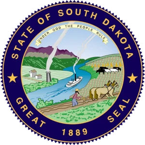 South Dakota State Seal Coat of Arms VINYL Laptop WINDOW Bumper STICKER DECAL - Picture 1 of 1