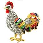 Colorful Large Red Rooster Fighting Cock Chicken Brooch Pin Multicolor p524