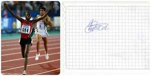 2000 T&F 5000m Olimpico '01 Campione del Mondo RICHARD LIMO Orig Autografo 2001 - Foto 1 di 1