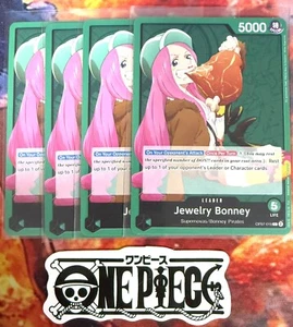 4x One Piece OP07-019 Jewelry Bonney - Leader - English - TCG - Mint - Picture 1 of 1