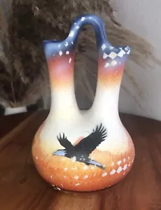 Native American Navajo Wedding Vase 5” With Artist Mark - Picture 1 of 9