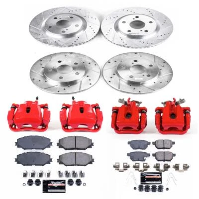 PowerStop Disc Brake Kit - Front and Rear - Fits Scion iM 2016, Toyota Corolla i Foto 1 de 4