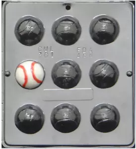 NUEVO 9 Cav Deporte Béisbol 3D Ensamblaje Choque Caramelo Fondant Yeso Arcilla Jabón Molde - Imagen 1 de 1