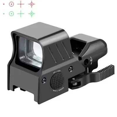 Optics 1x22x33 Red/ Green Reflex Sight 4 Reticle with Quick Detach w/20mm Rail - Image 1 of 4