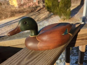 1984 Decoy Shop Freeport Maine Wood Mallard Drake Duck Decoy Signed H Heap III - Picture 1 of 20