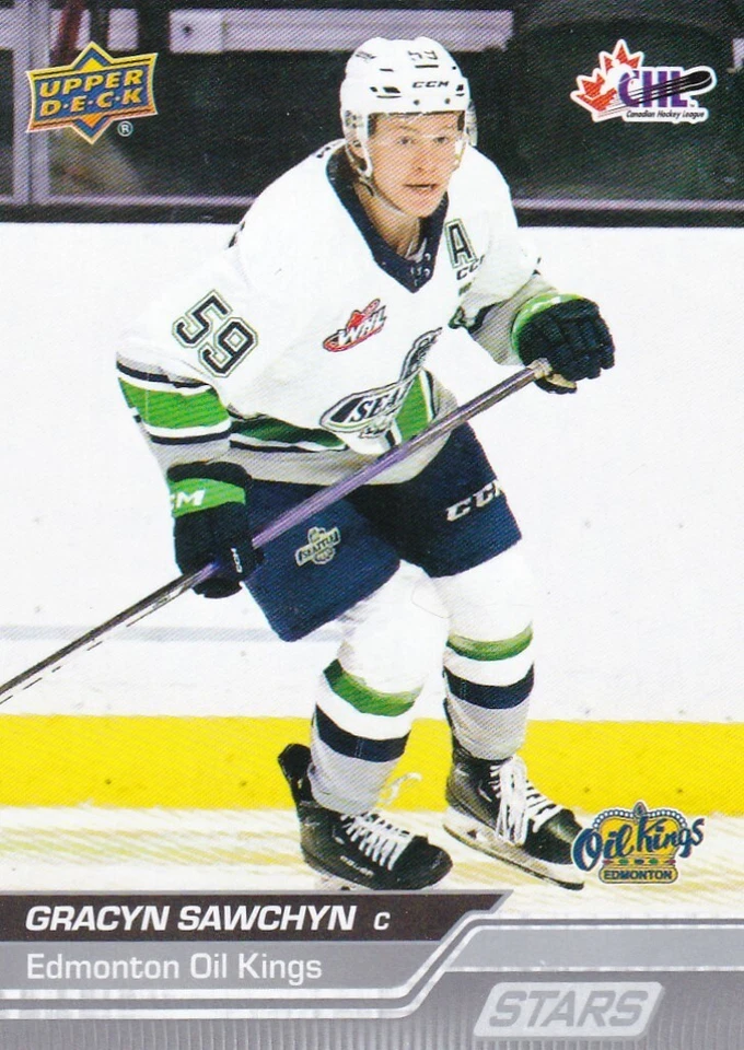 2023-24 Upper Deck CHL HIGH NUMBER STARS #309 Gracyn Sawchyn Seattle Thunderbird - Image 1 of 1