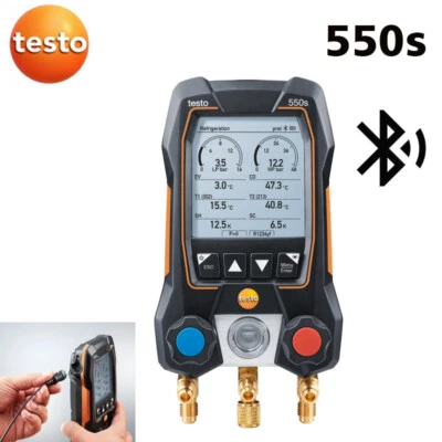 Coletor digital Testo 550s com braçadeira sem fio sondas de temperatura kit inteligente - Imagem 1 de 4