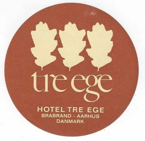 Hotel Tre Ege Brabrand, Aarhus, Danmark Label (NOS) - Denmark A7 - Picture 1 of 1
