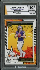 2024 PANINI DONRUSS BOMB SQUAD #5 JJ McCARTHY ROOKIE RC GEM MINT MGS Classificato 10 - Foto 1 di 2