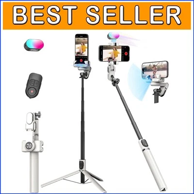 Compact Smartphone Gimbal Stabilizer - 4 Modes with RGB Light for Perfect Shots - Image 1 of 4