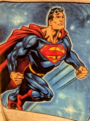 Superman vintage snuggle throw blanket approx 46"x52" - The Northwest Co - Image 1 of 4