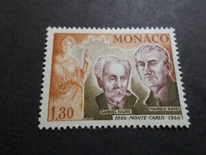 MONACO 1966, timbre 697, 100° MONTE-CARLO, FAURE', RAVEL, MUSIQUE, neuf** MNH