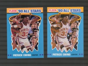 LOT OF 2 Patrick Ewing 1990-91 Fleer All-Stars #12 New York Knicks - Picture 1 of 1