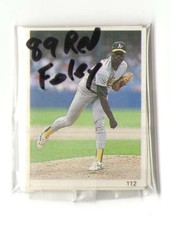 1989 Red Foley Stickers - OAKLAND ATHLETICS A'S Team Set
