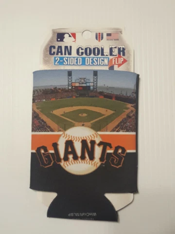 SAN FRANCISCO GIANTS  KOOZIE CAN COOLER NEW DOUBLE SIDED FOLD FLAT Cover
