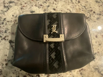 Bolso sin asas LAMB By Gwen Stefani de cuero negro cierre tono dorado raro clásico CORDERO Foto 1 de 4