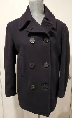 Richards Clothes Azul Vintage Lana Azul Marino Chaquetón Forro Rojo  Foto 1 de 4