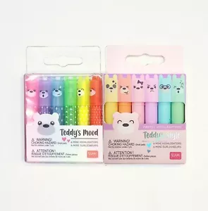 Plumas resaltadoras Legami estilo peluche estado de ánimo escolar papelería - Imagen 1 de 8