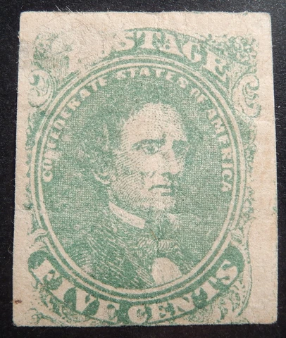 Bargain Cove. Confederate Scott # 1, Mint OG (HH), Faults Cover
