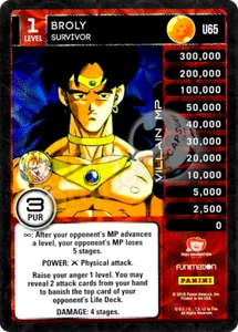 DBZ Dragon Ball Z TCG Panini Vengeance U65 Broly, Survivor Foil - Picture 1 of 1