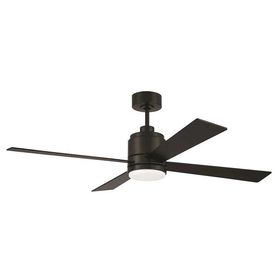 Ventilador de techo Craftmade McCoy 4 aspas 52", plano negro/blanco escarcha - MCY52FB4 Foto 1 de 1