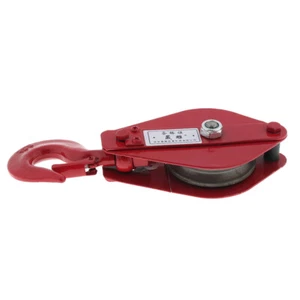 1102 lbs Poly Rope Hoist Pulley Wheel Block and Tackle Puller Lift Tools - Picture 1 of 10