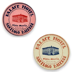 Palace Hotel Santiago Balerdi Cordoba Argentina etichetta bagagli antichi vintage - Foto 1 di 5