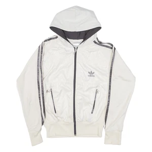 ADIDAS Girls Jacket Cream Hooded S - Picture 1 of 6