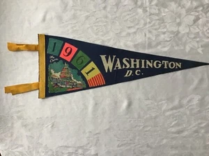 Vintage Souvenir Felt Pennant 1961 WASHINGTON DC 17”  long  - Bild 1 von 3