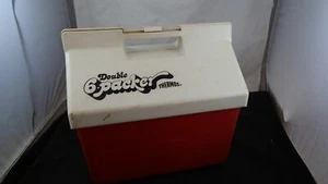 Doble 6 Packer Thermos Enfriador Vintage Modelo N º 7714 Rojo 12 Cantidad - Picture 1 of 8
