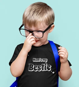 Youth Toddler Mom's my Bestie Shirt Boys Girls Mommy and Me Mothers Day New Mom - Picture 1 of 8