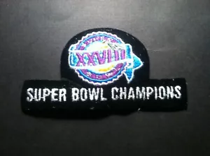 Super Bowl XXVIII Patch (black) Aikman, Smith, Irvin,Dallas Cowboys Champions! - Picture 1 of 1