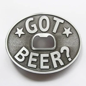 NEW SILVER STARS  BOTTLE OPENER GOT BEER BELT BUCKLE - Picture 1 of 2