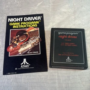 Tested/Works Atari 2600 Night Driver With Manual/Instructions Retro 1980 - Picture 1 of 3