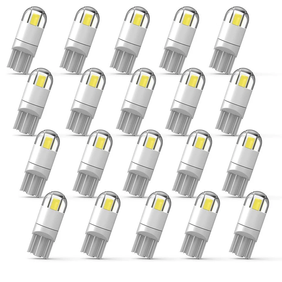 194 LED Car Bulb, 1.5W, 12V, White, 360 Degree Lighting, 20 Pack - Image 1 of 4