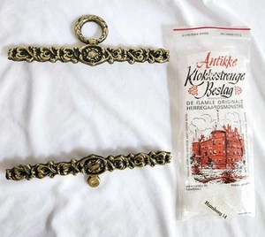 Latón Hecho a Mano Vintage Antikke Klokkestrenge Dinamarca Bordado Percha Reliquia - Imagen 1 de 7