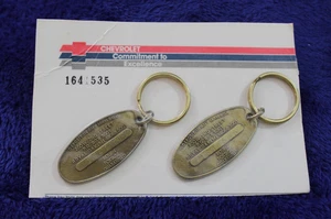 NOS Brass Chevy Key Rings Key Chains Fobs Accessory Bowtie GM Truck Camaro Vette - Picture 1 of 8