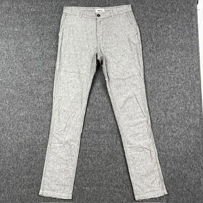 Pantalones Taylor Stitch Para Hombre 31 Gris Lino Seda Algodón Orgánico Espiga Informales Foto 1 de 4