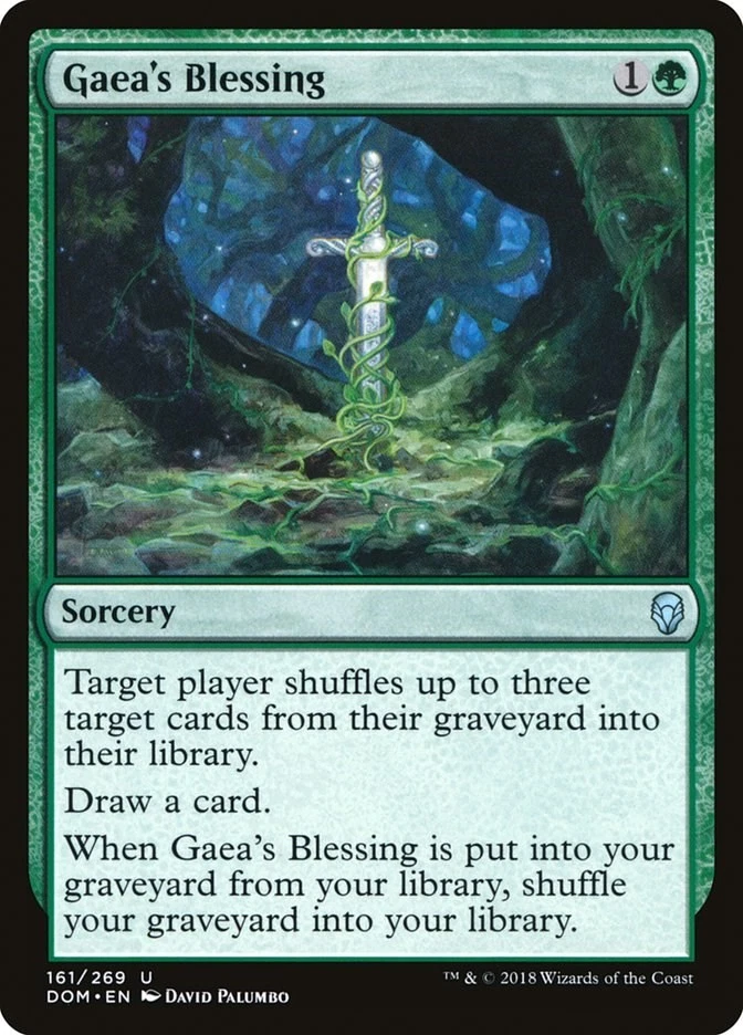 Gaea's Blessing 161 LP Normal Dominaria MTG EN - Image 1 of 1