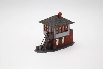 Vintage HO Scale Signal Tower Building Pola Heljan Style 4x6” Brick Switch House - Image 1 of 4