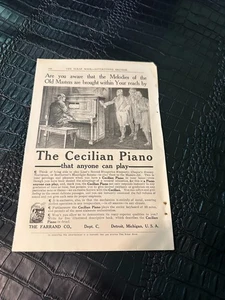 ANUNCIO REVISTA PRINCIPIOS DE 1900 #A6-068 - PIANO CECILIANO - Imagen 1 de 1