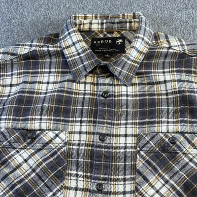 Camisa de franela a cuadros Arbor 1995 grande para hombre manga larga abotonada cómoda Foto 1 de 4