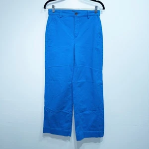New J. Crew Sail Blue Wide Leg Chino Pants Size 4 - Picture 1 of 9